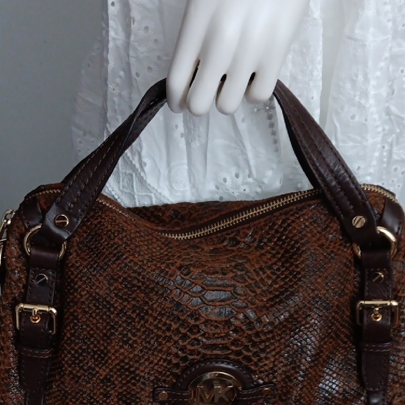 Authentic Michael Kors Brown Satchel Bag - Picture 3 of 12